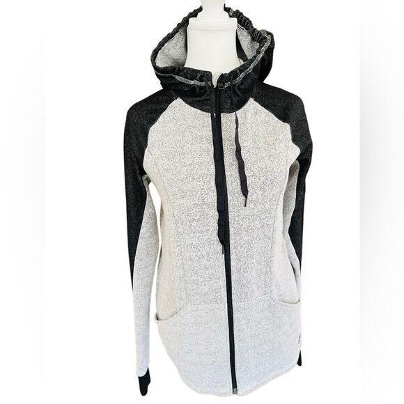 Hurley Black and Gray speckled full zip Hoodie, Nike Dri-Fit technology size S - Picture 1 of 9